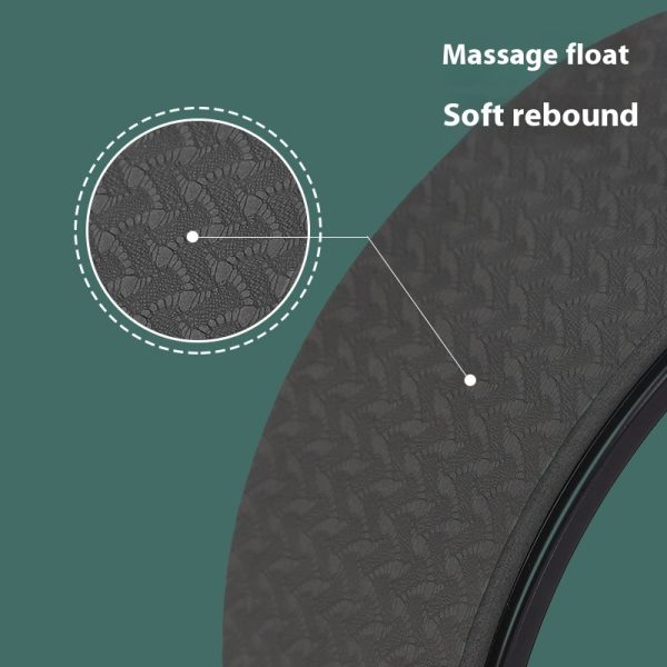 TPE Printing Yoga Wheel Home Non-slip Bodybuilding Slimming Waterproof Shock Absorption Accessories - Image 3